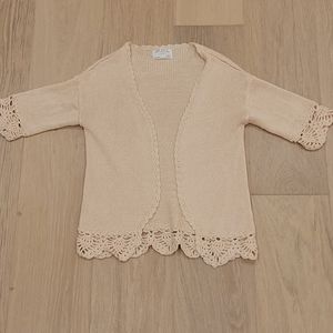 Girls pink zara cardigan. Size 6